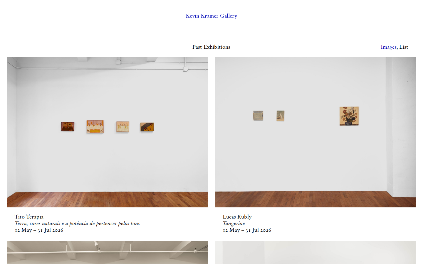 Screenshot of Kevin Kramer Gallery
