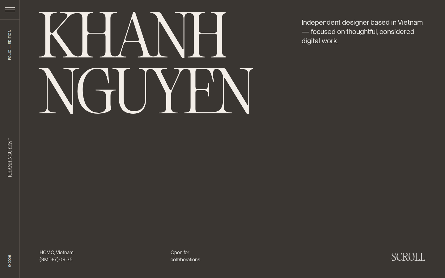 Screenshot of Khanh Nguyen ─ Independent Designer