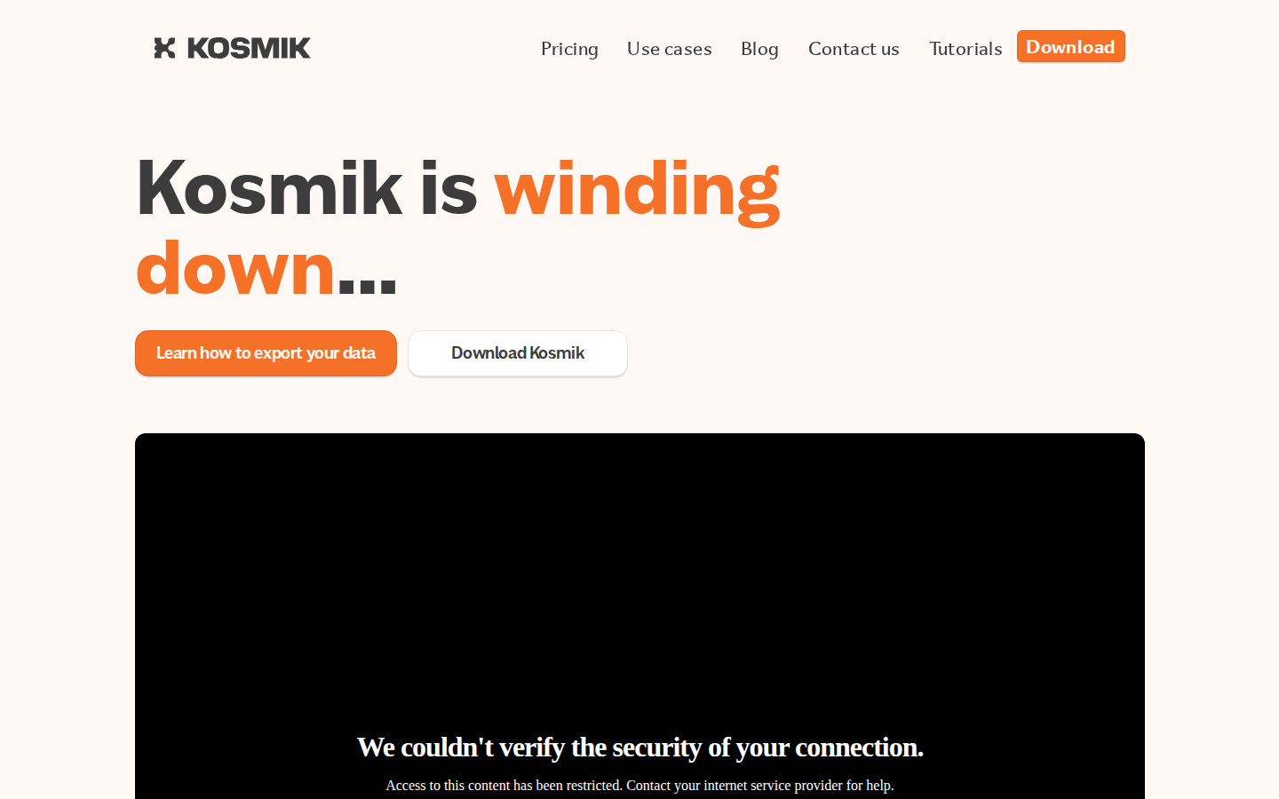 Screenshot of Kosmik