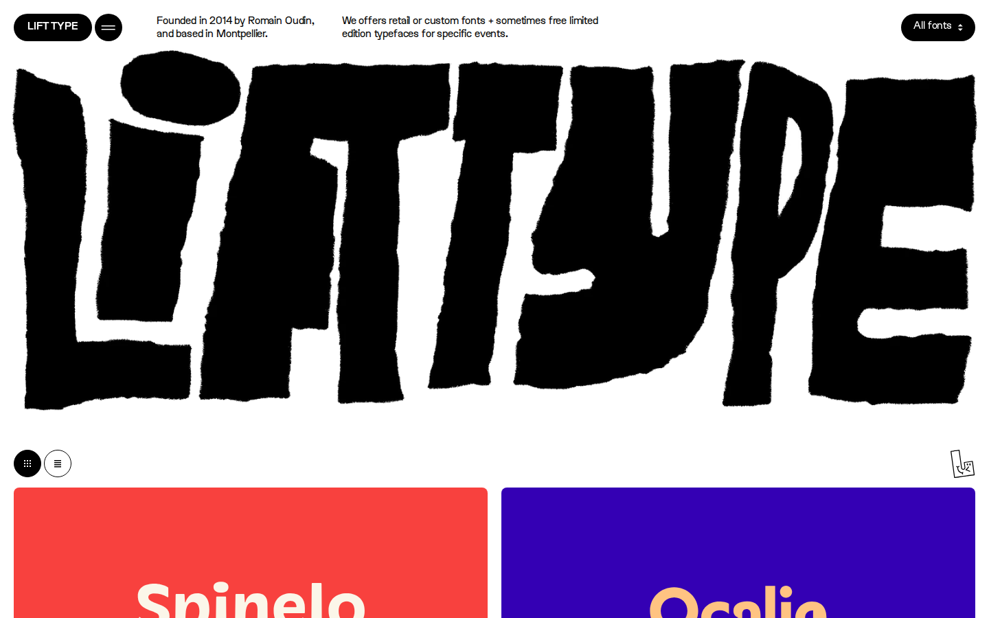 Screenshot of Lift Type