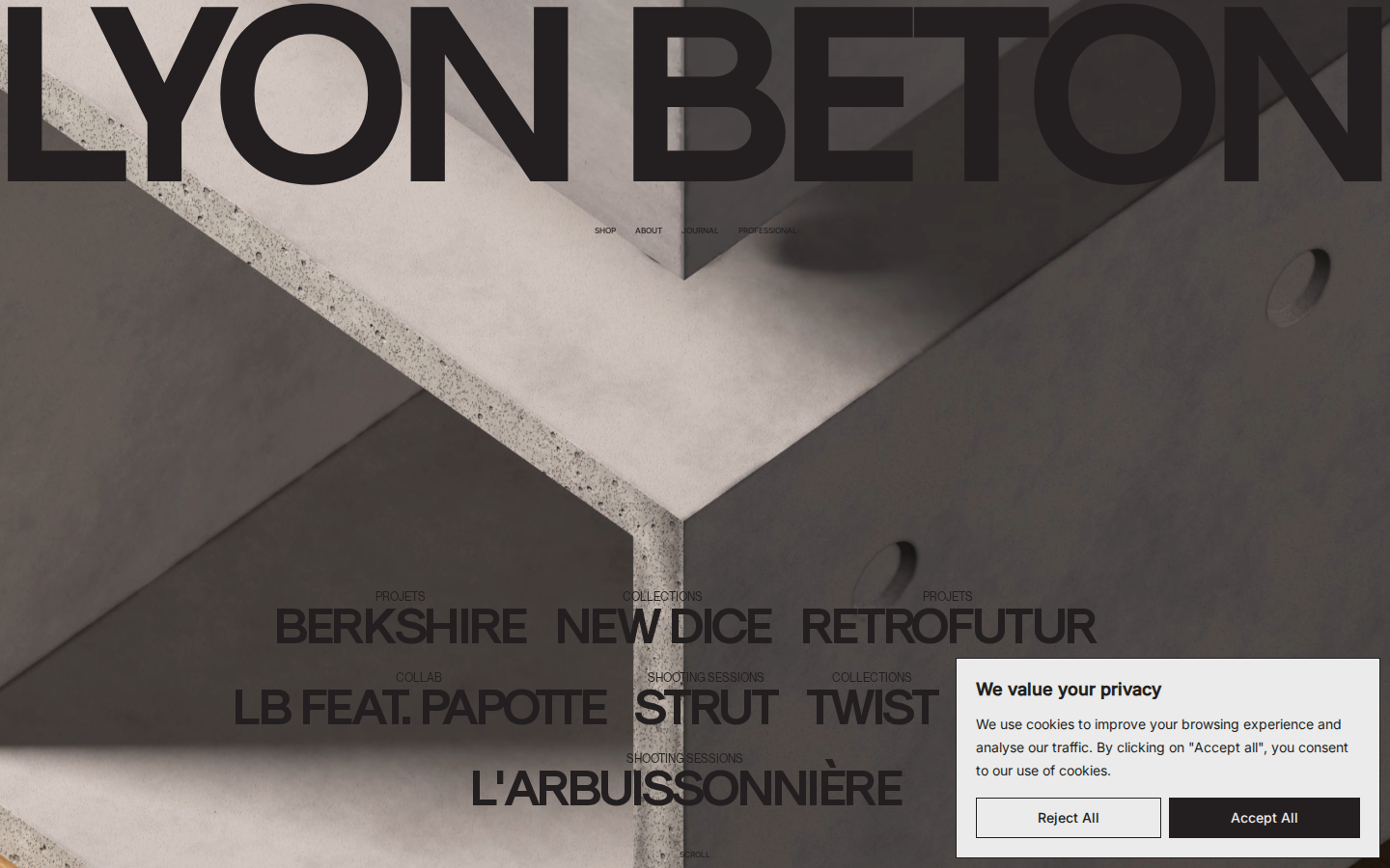 Screenshot of Lyon Béton - EN