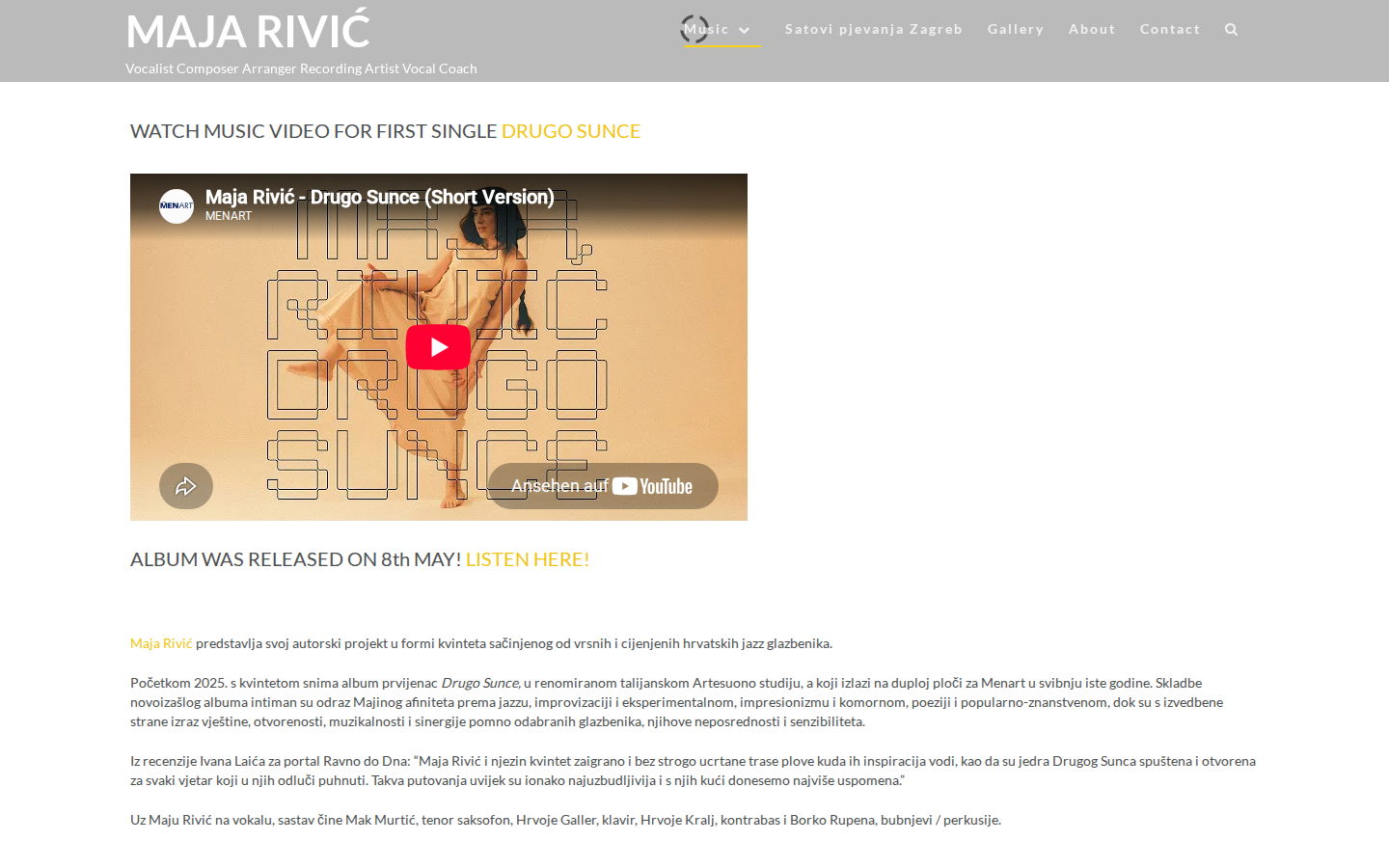 Screenshot of MAJA RIVIĆ