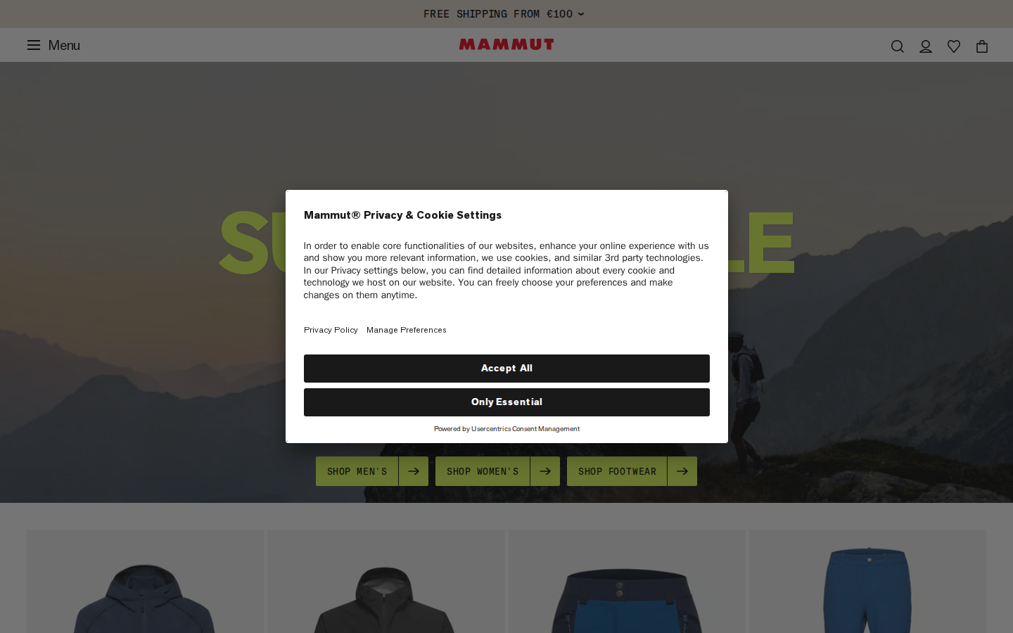 Screenshot of Mammut