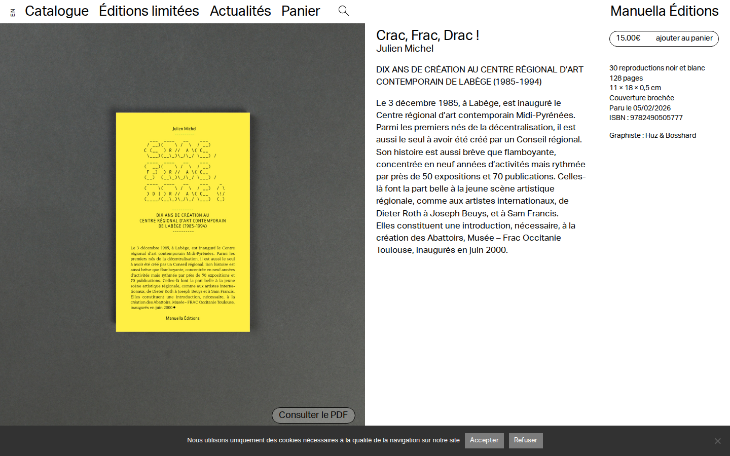 Screenshot of Manuella Éditions