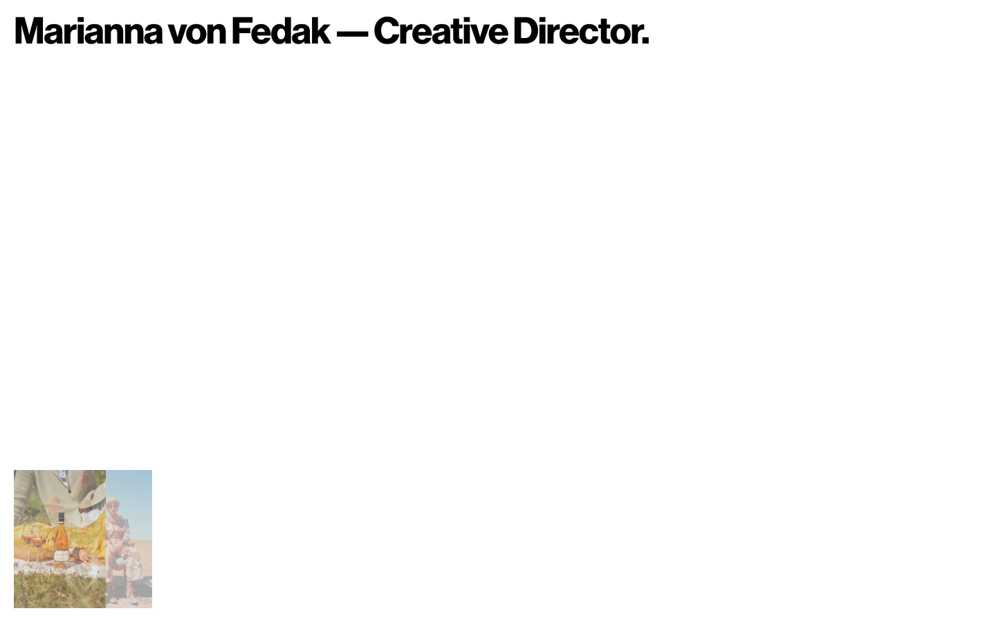 Screenshot of Marianna von Fedak