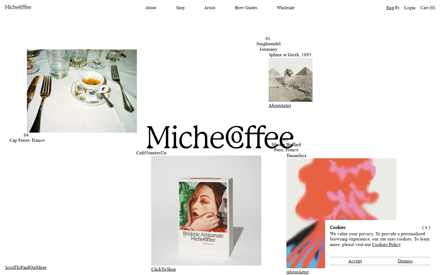 Screenshot of Miche Coffee