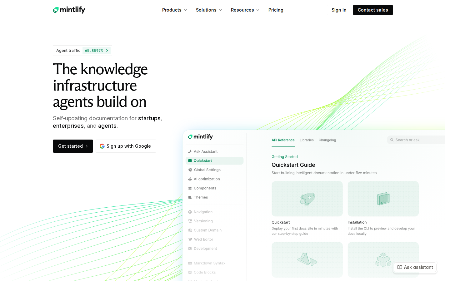 Screenshot of Mintlify