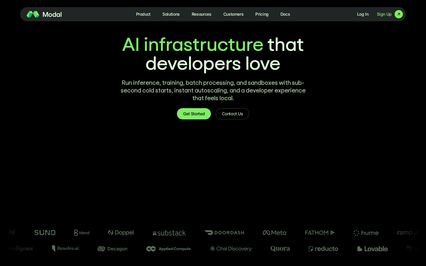 Screenshot of Modal