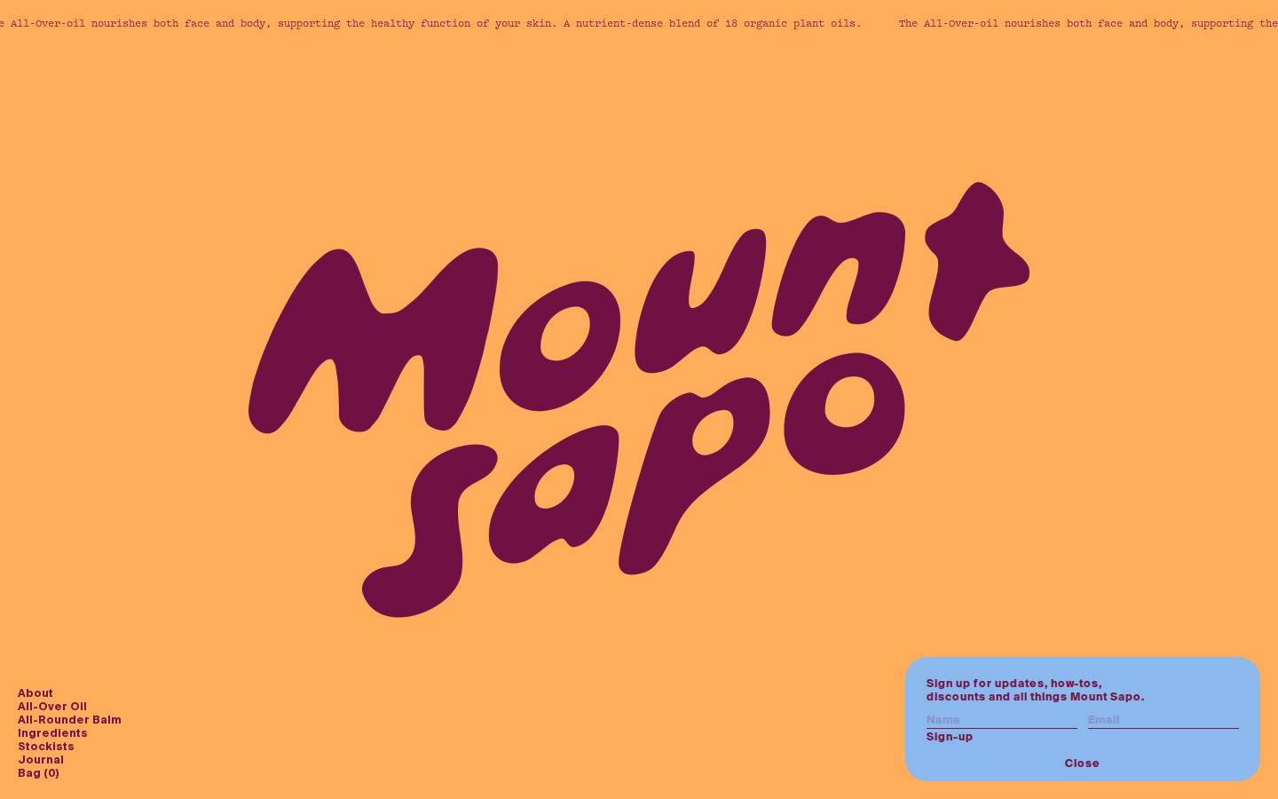 Screenshot of Mount Sapo | Multi-use organic skincare