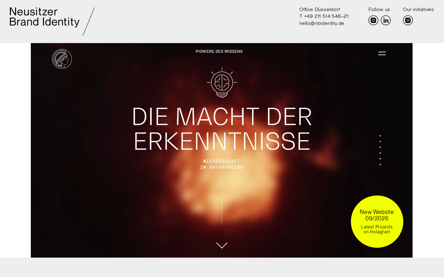 Screenshot of Neusitzer Brand Identity