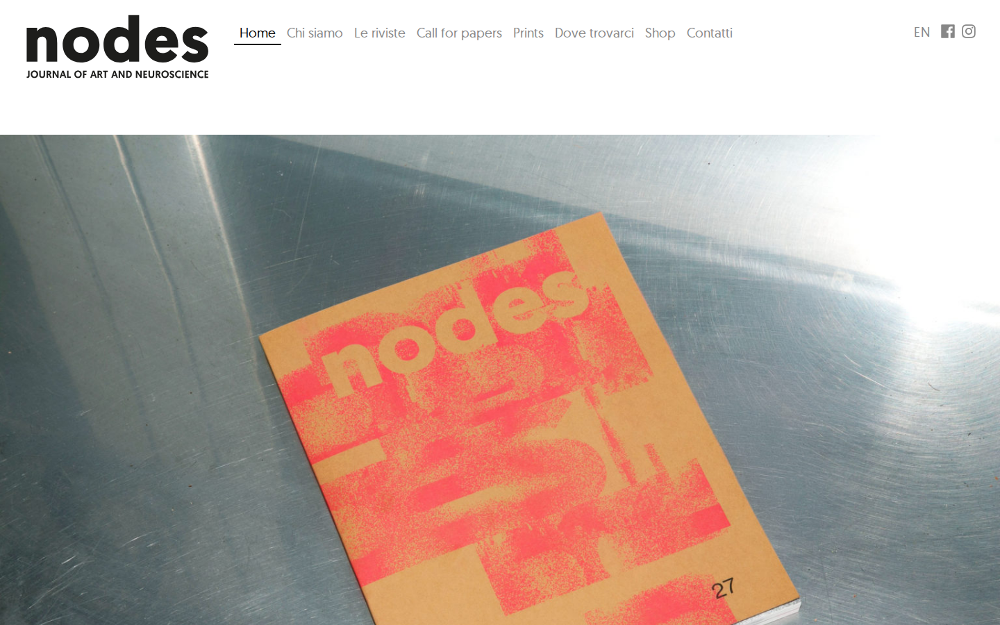 Screenshot of - nodes - journal of art and neuroscience