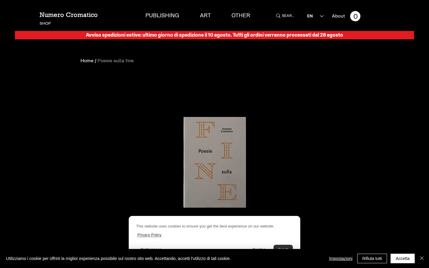 Screenshot of numerocromaticoshop
