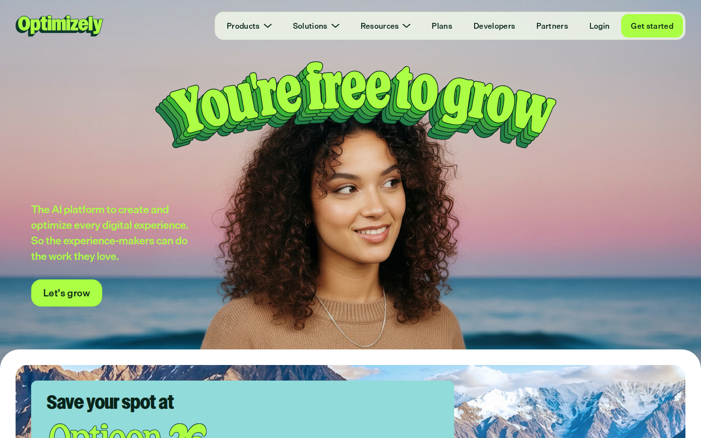 Screenshot of Optimizely