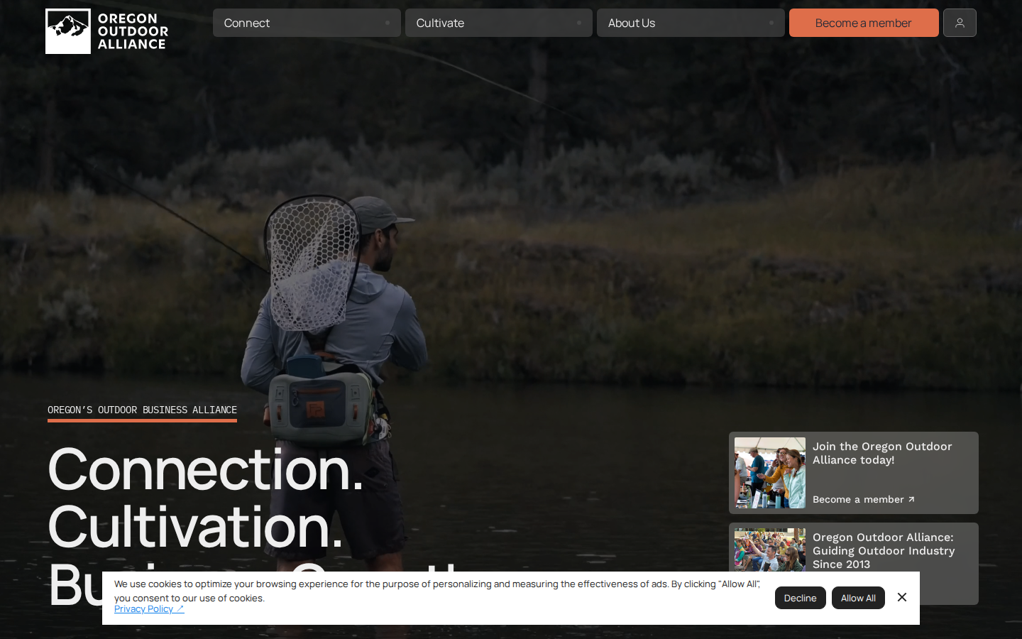 Screenshot of Oregon Outdoor Alliance