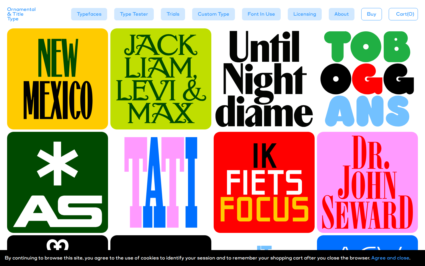 Screenshot of Ornamental & Title Type