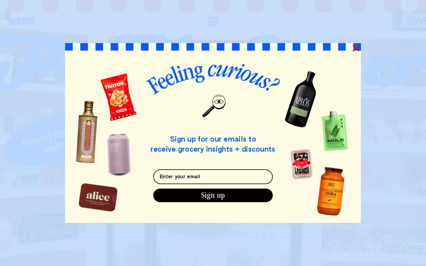 Screenshot of Pop Up Grocer