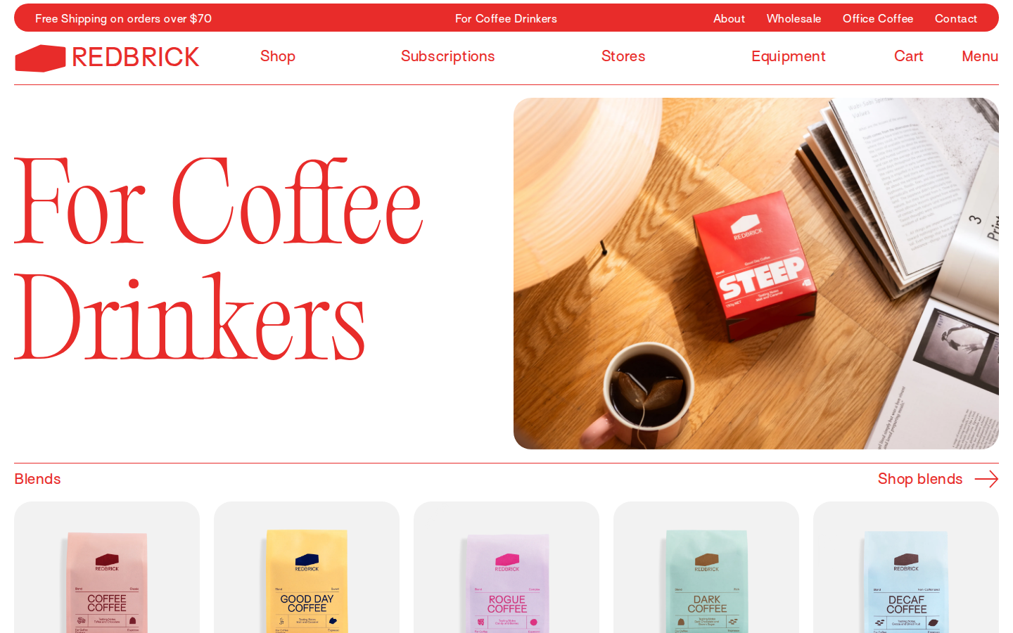 Screenshot of Redbrick Coffee