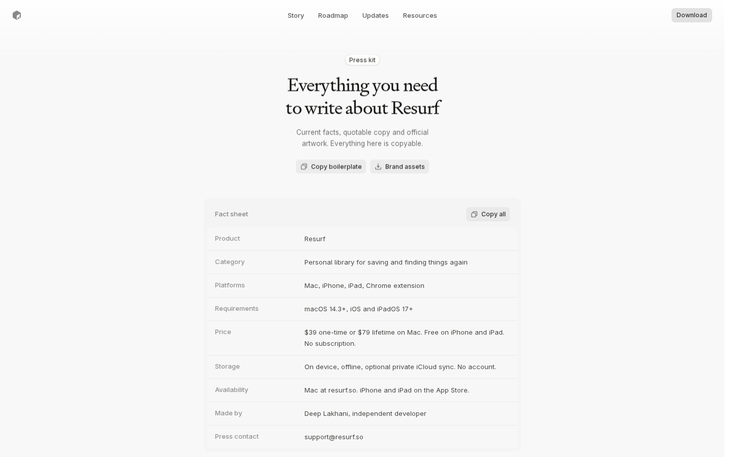 Screenshot of Resurf
