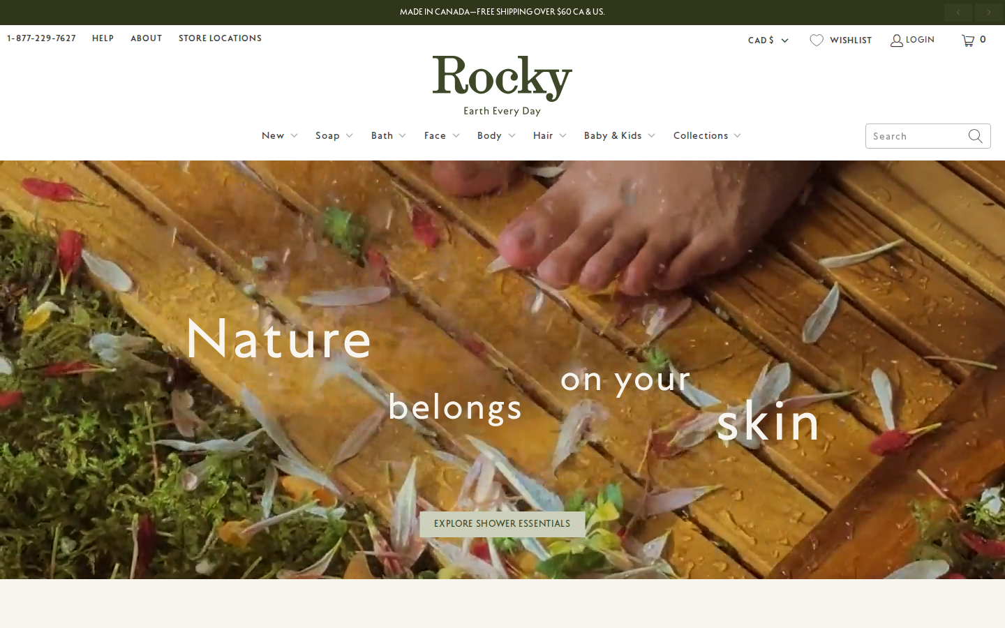 Screenshot of Rocky Mountain Soap