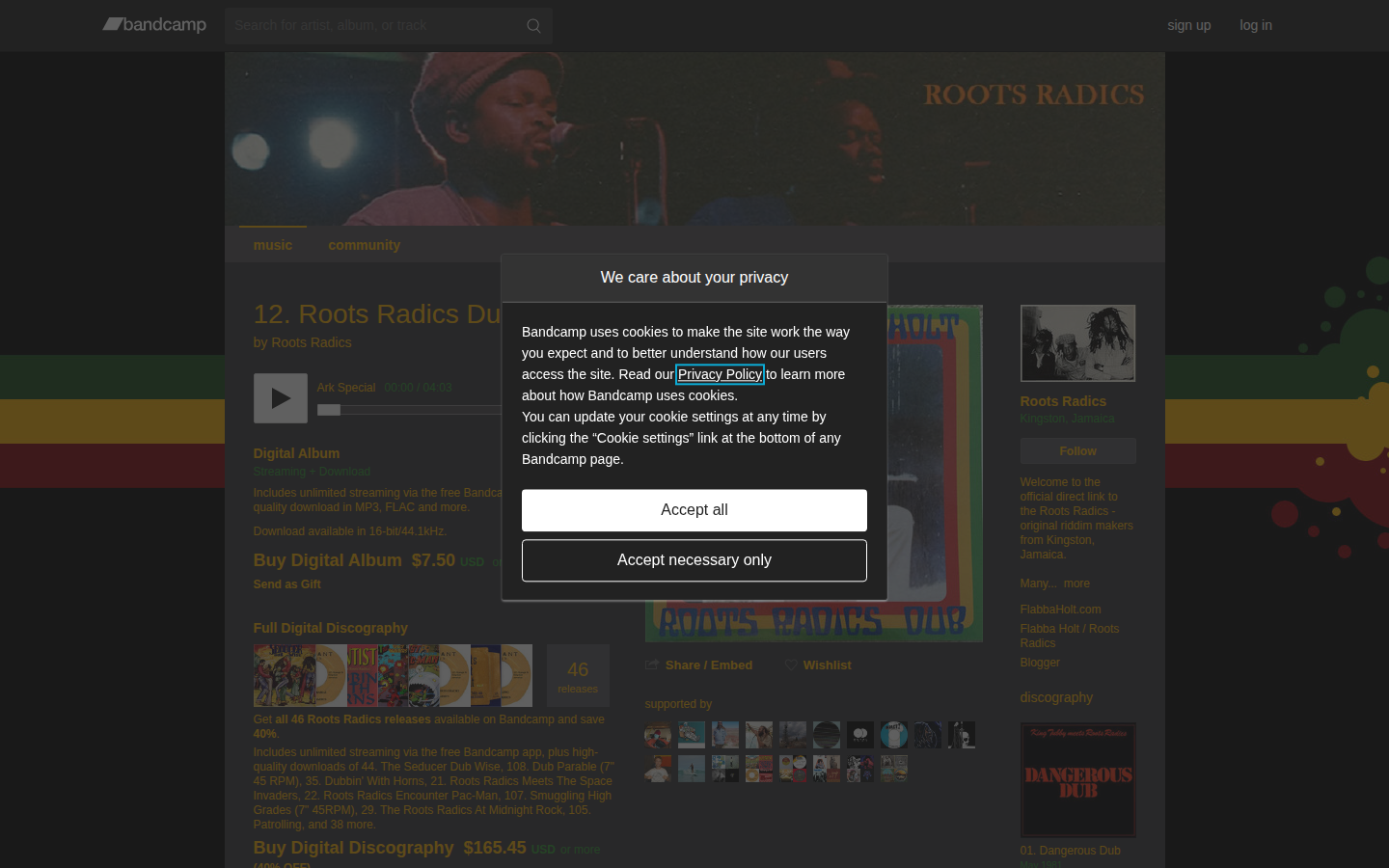 Screenshot of Roots Radics