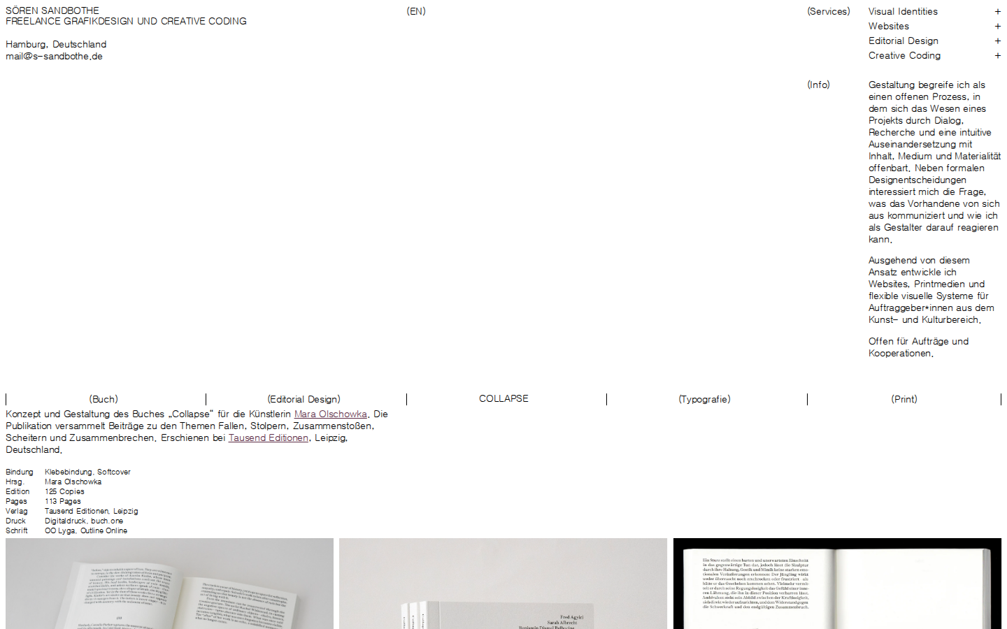 Screenshot of Sören Sandbothe
