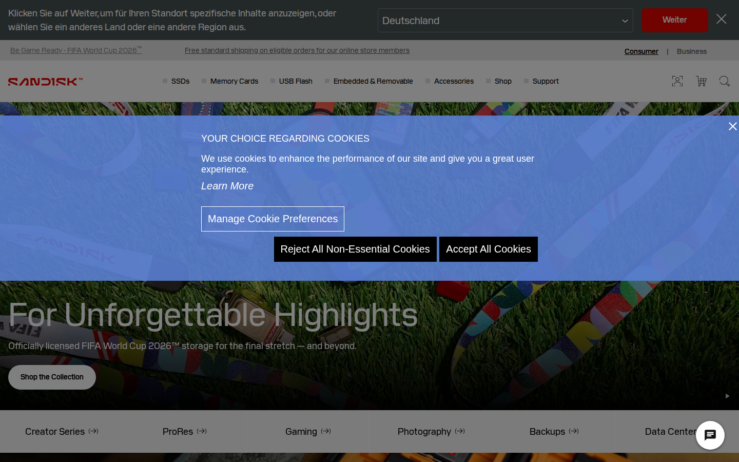 Screenshot of Sandisk
