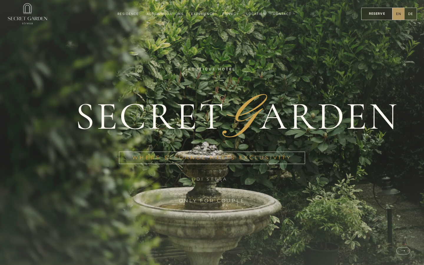 Screenshot of Secret Garden Stresa