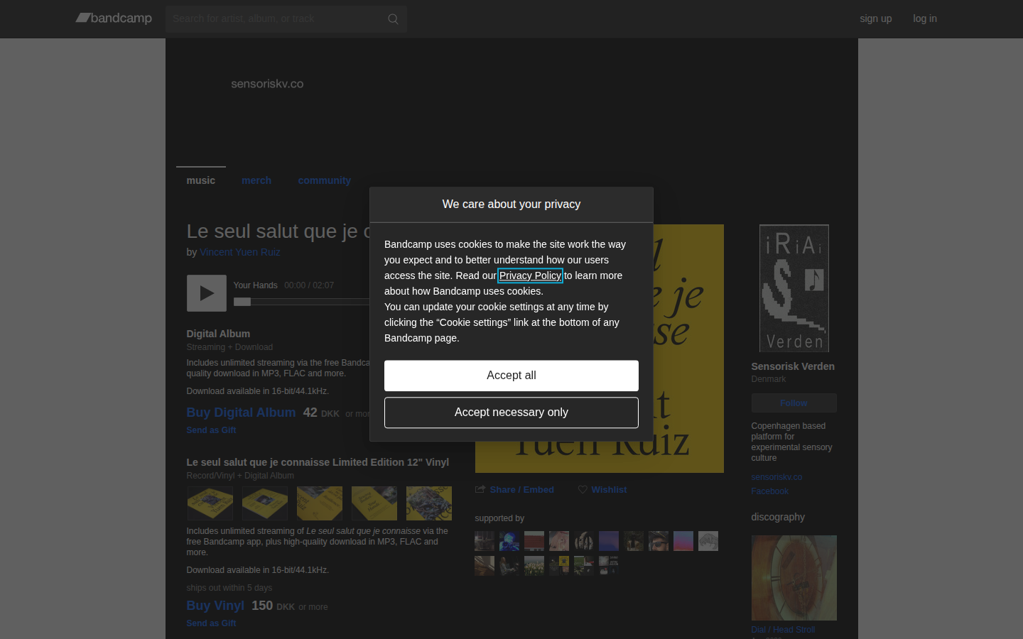 Screenshot of Sensorisk Verden