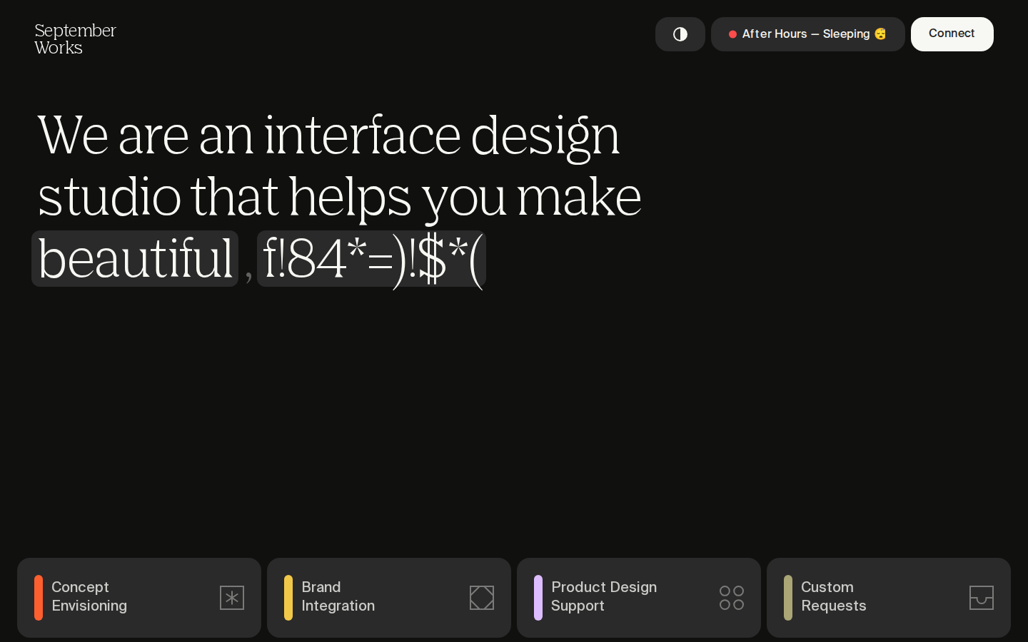 Screenshot of September Works