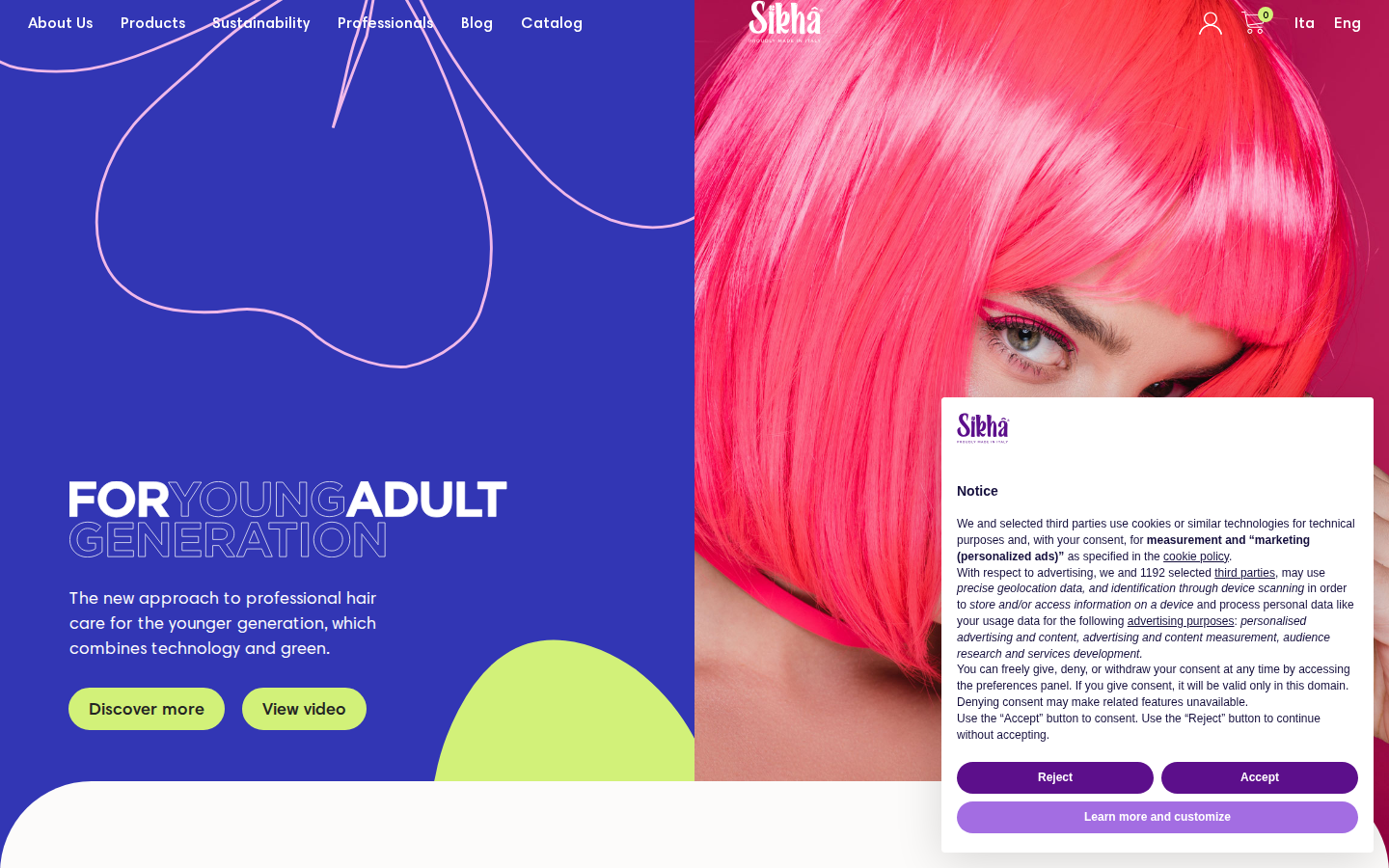Screenshot of Sikha Haircare