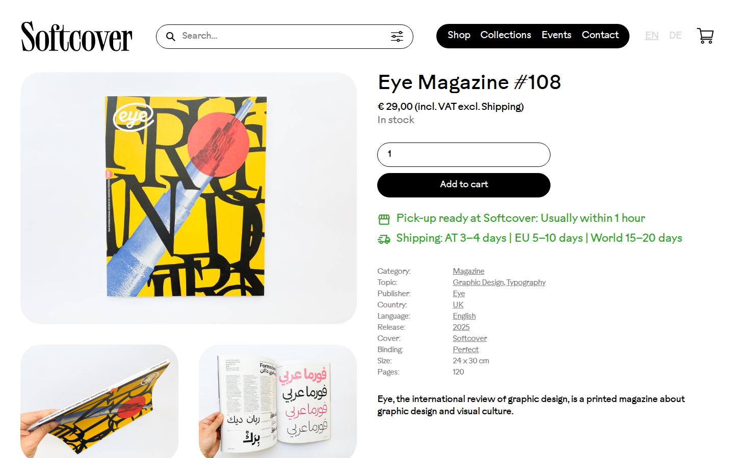 Screenshot of Softcover