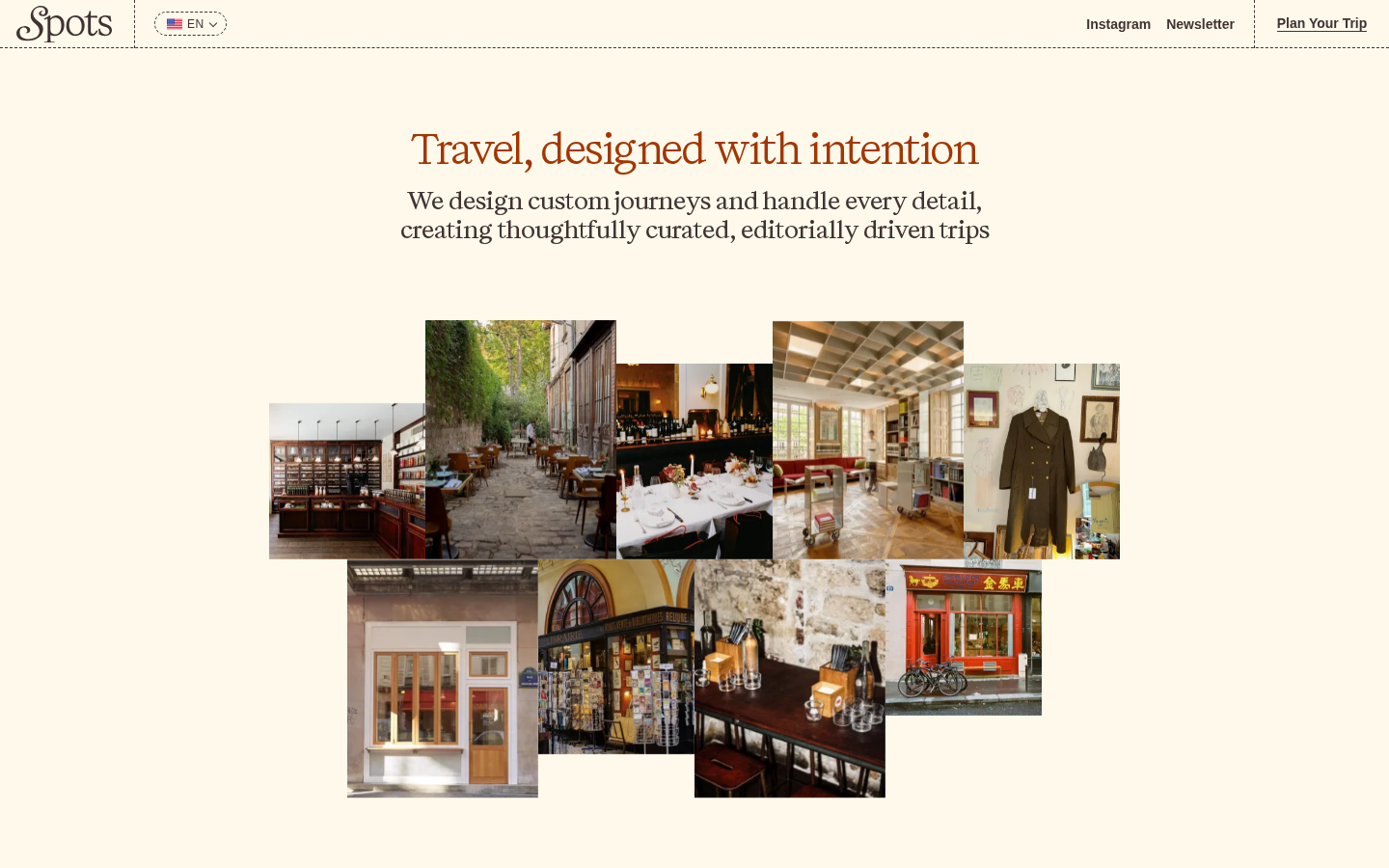 Screenshot of Spots Travel