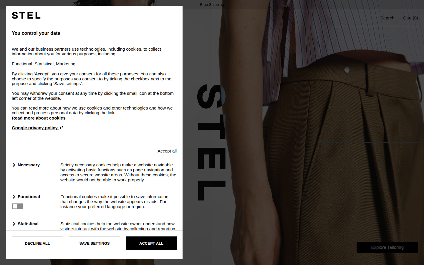 Screenshot of STEL