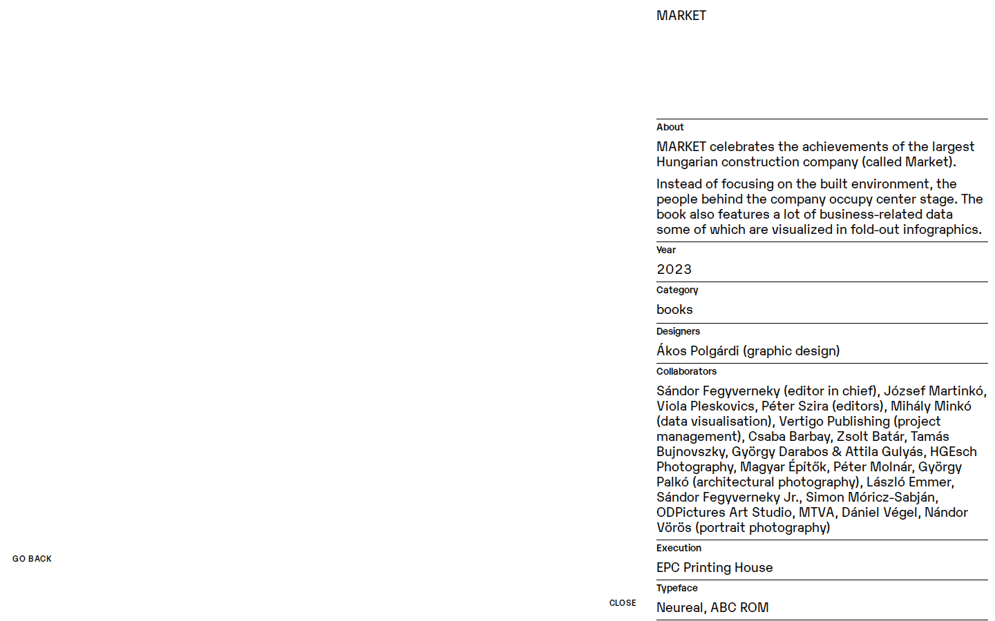 Screenshot of MARKET