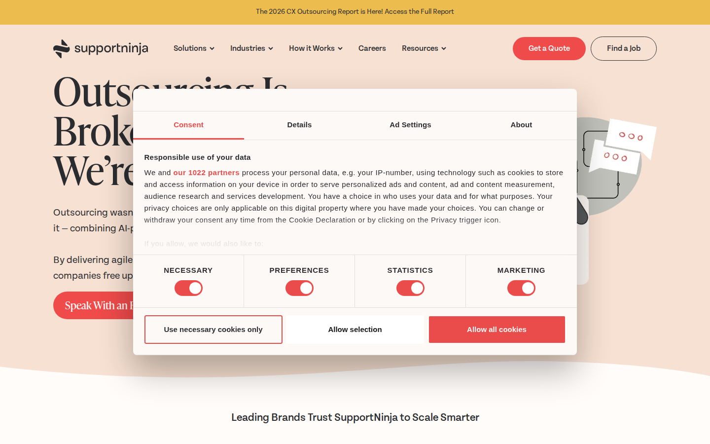 Screenshot of Seamless Outsourcing That Helps Companies Grow
