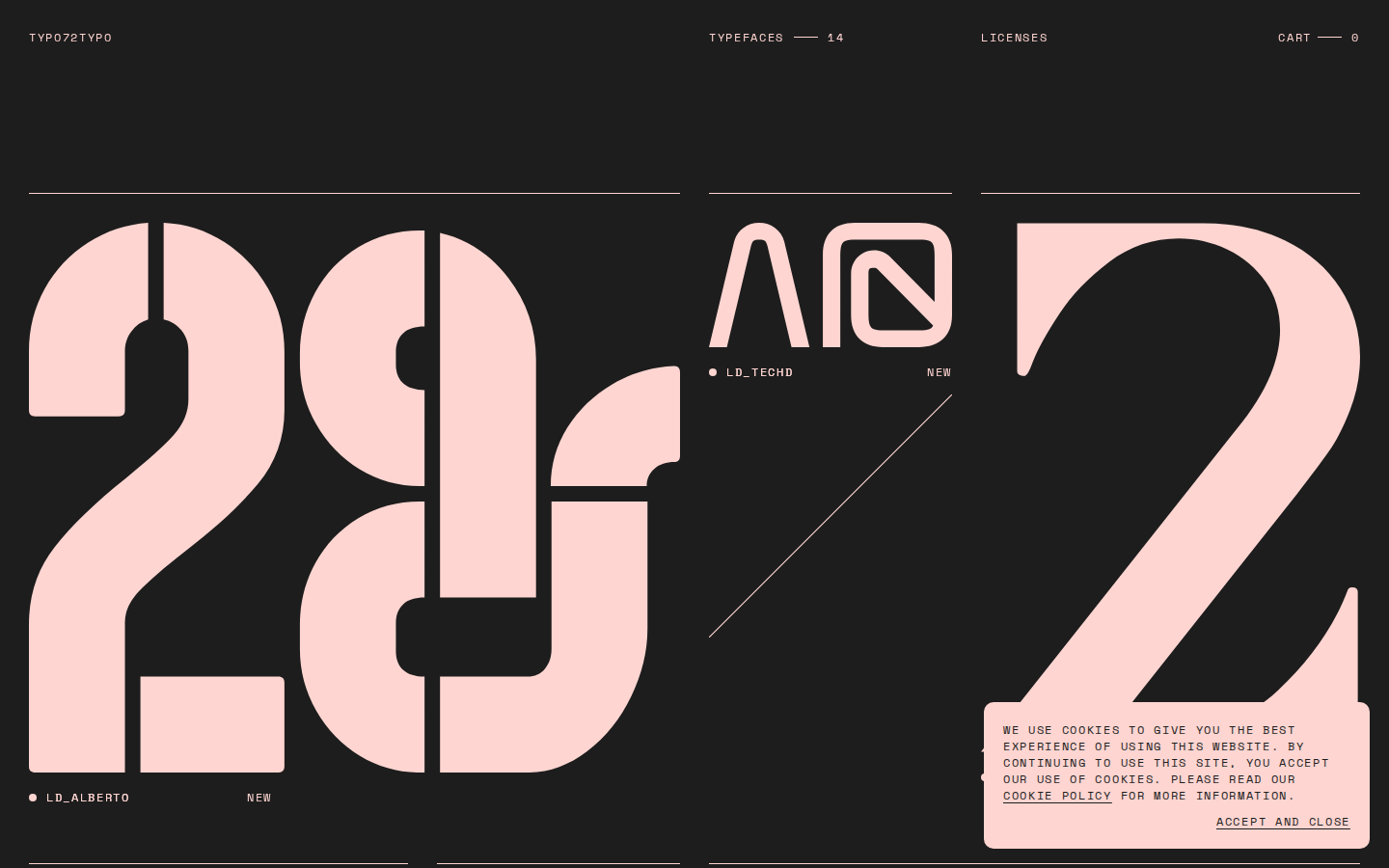 Screenshot of Experimental Display Type