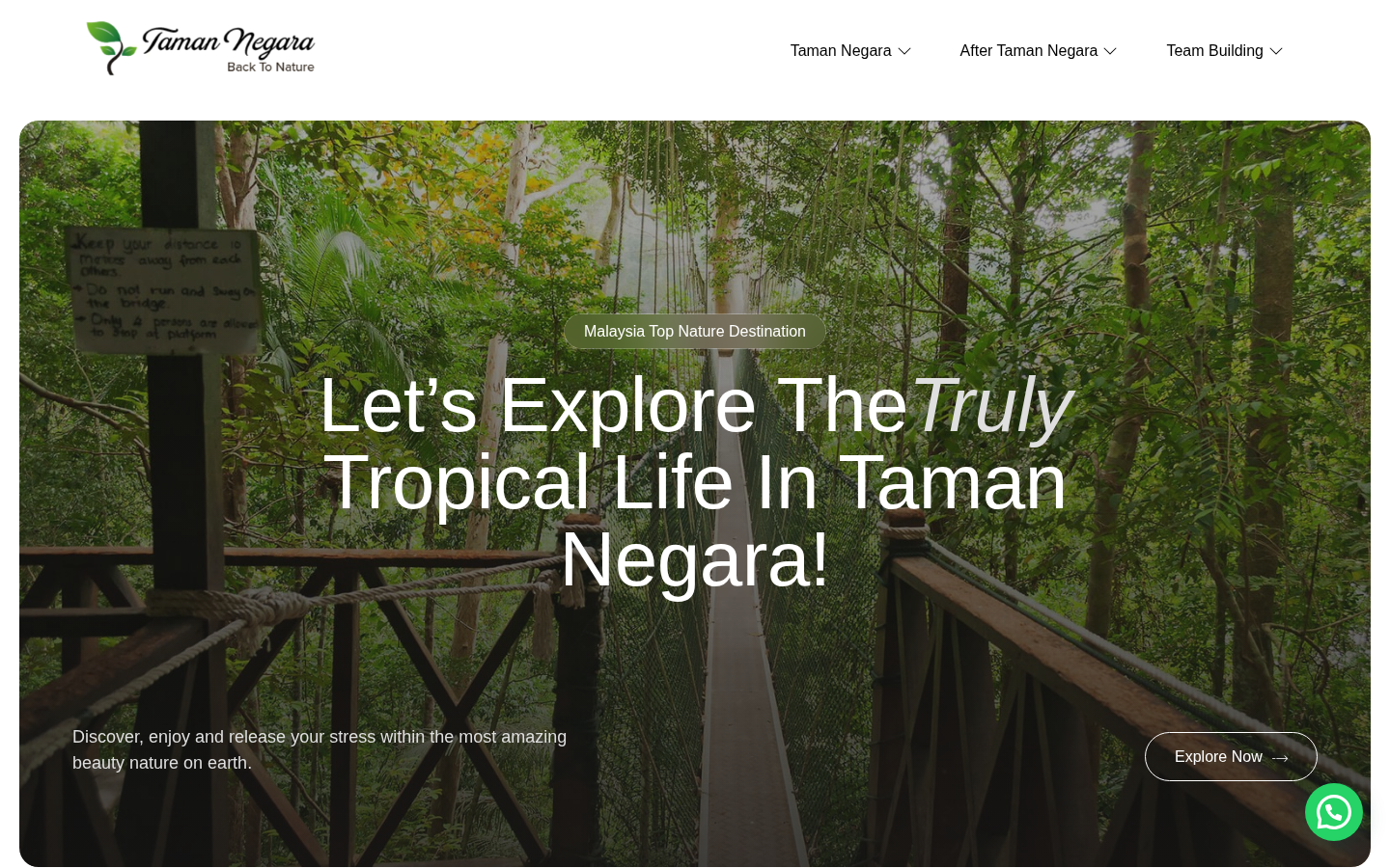 Screenshot of Taman Negara | Back to Nature | Malaysia -