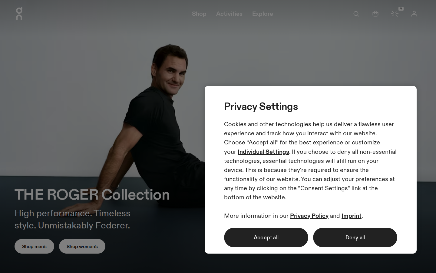 Screenshot of On Shop
