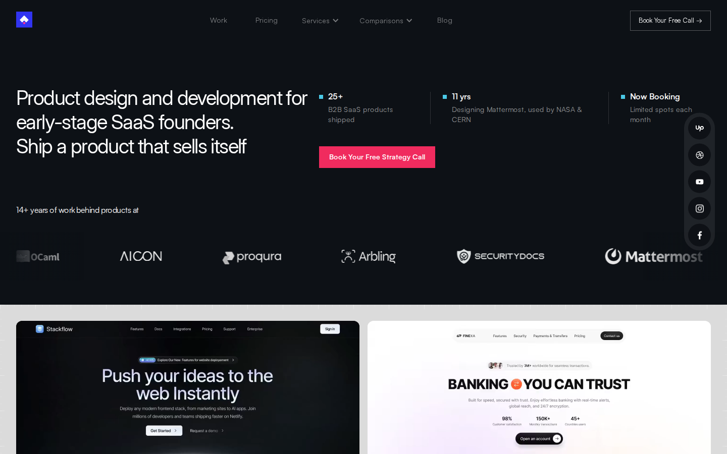 Screenshot of Product Design & Development for B2B SaaS