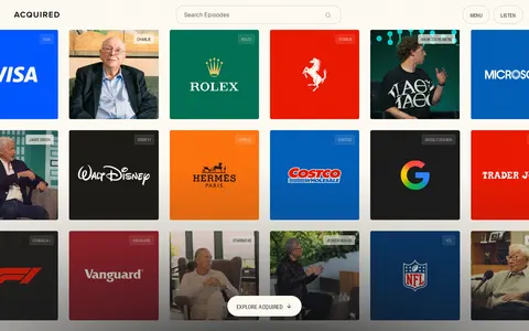 Screenshot of Acquired Podcast