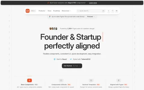 Screenshot of AlignUI Design System