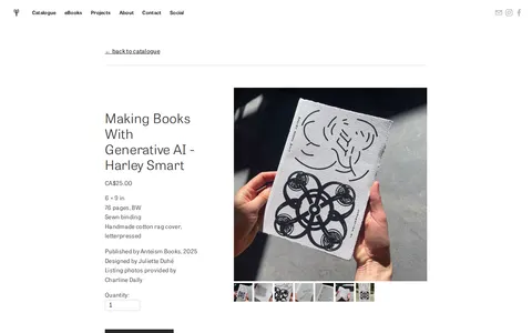 Screenshot of Anteism Books