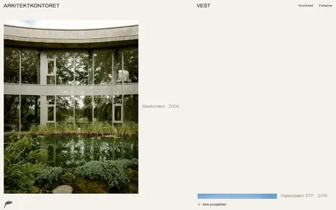 Screenshot of Arkitektkontoret Vest