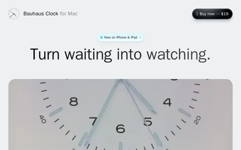 Screenshot of Bauhaus Clock
