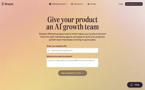 Screenshot of Breyta Marketing Agent