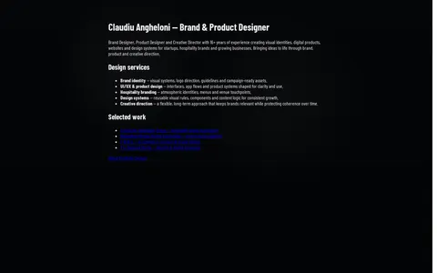 Screenshot of Claudiu Angheloni