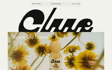 Screenshot of Clue Perfumery