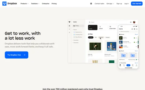 Dropbox: Secure cloud storage, file sharing, and more