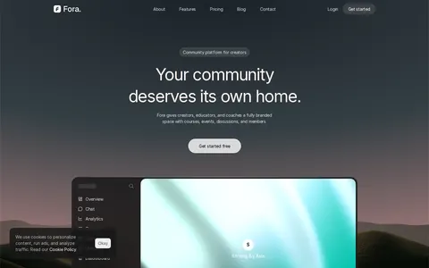 Screenshot of Fora