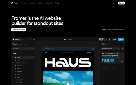 Screenshot of Framer